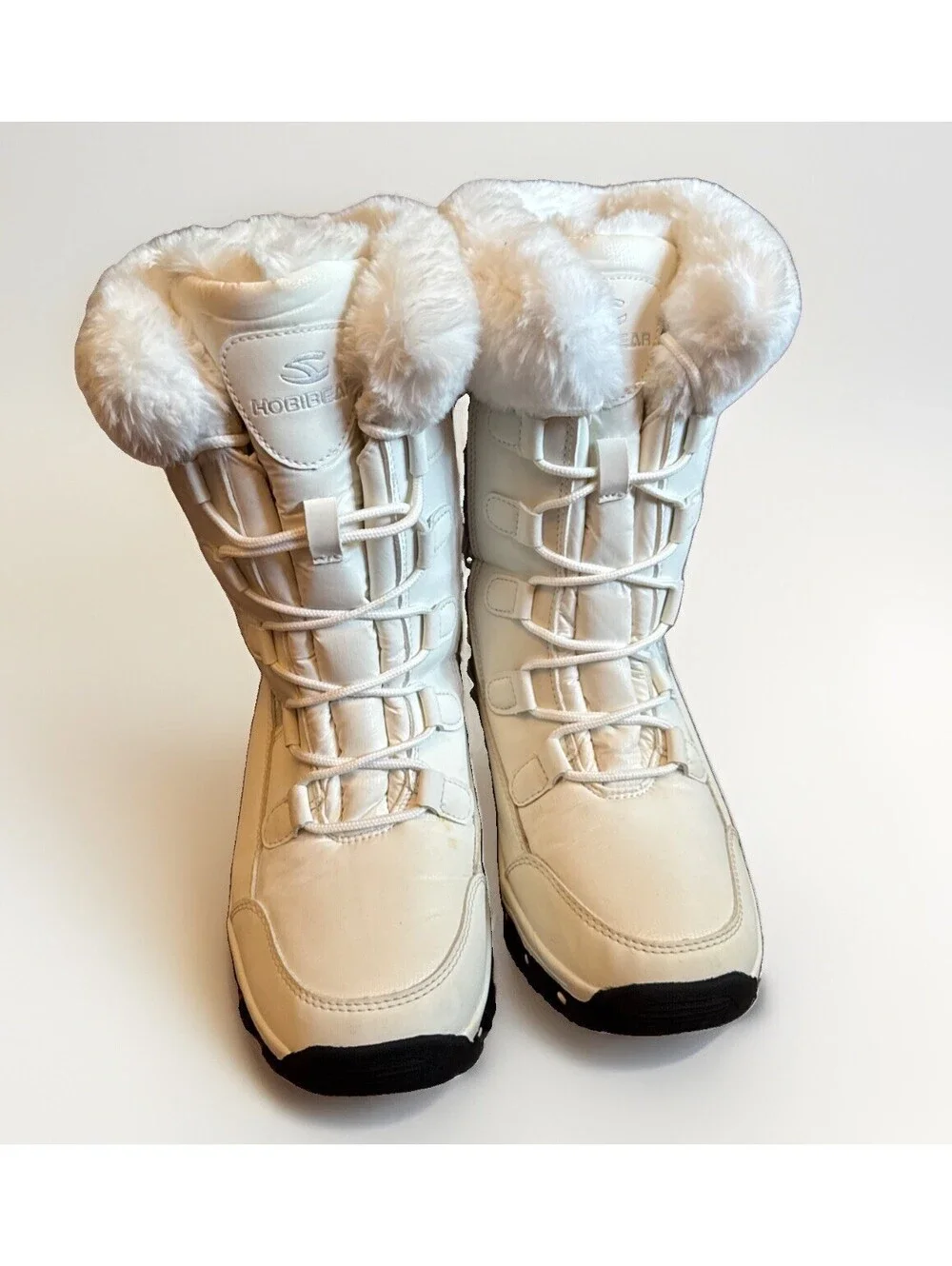 EUC Hobibear White Boots Women Size EU 40 US 8-1/2 to 9